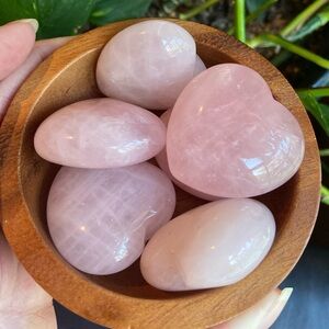 1 Rose Quartz Puffy Heart Crystal Stone. The Pink of the Stone of Love Self Love